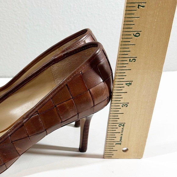 LAUREN RALPH LAUREN Women's 8.5 Lanette Woven Dark Brown Point Toe Heel - Picture 10 of 10